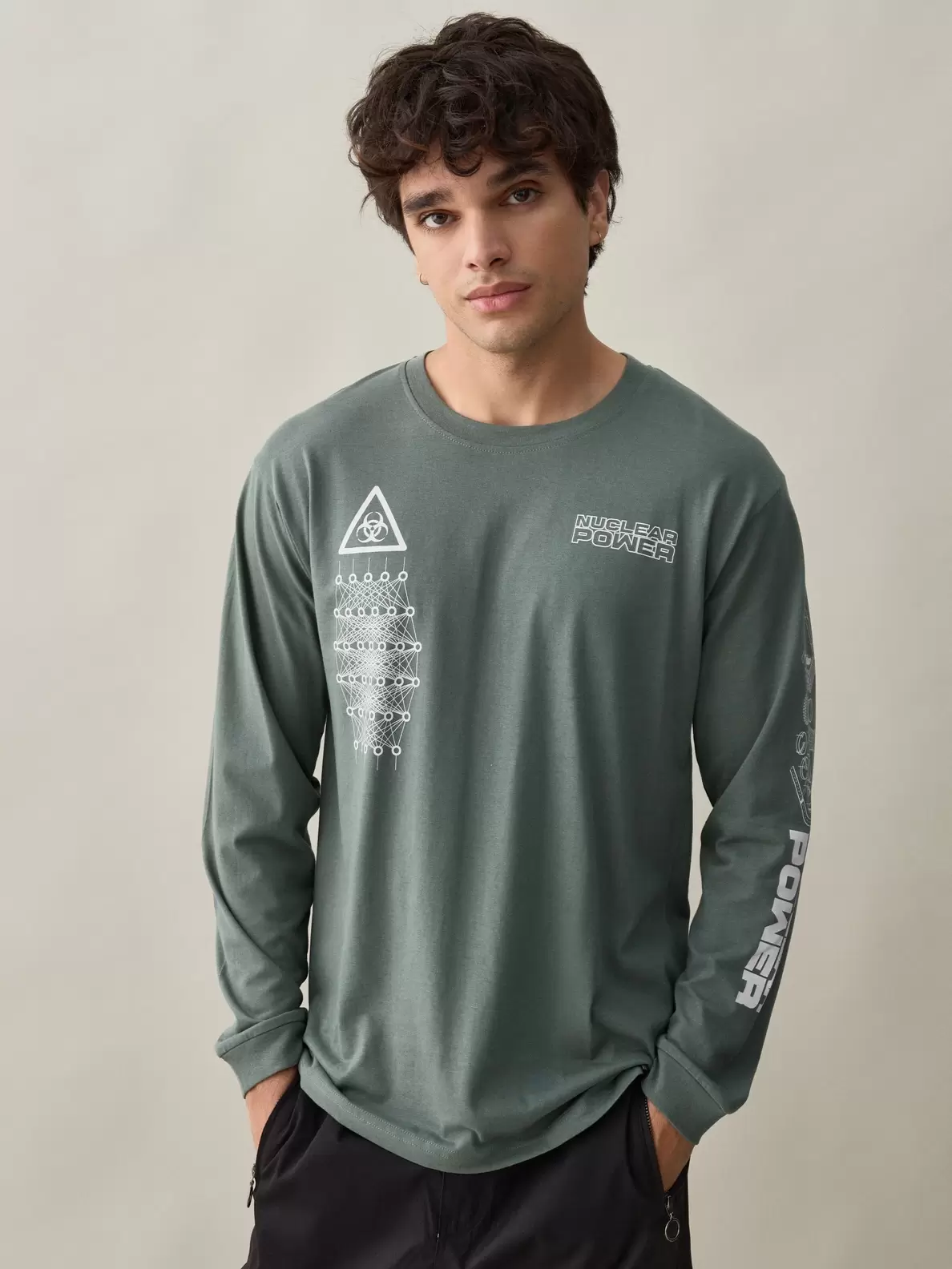 Oferta de Camiseta print Power en manga por 6,99€ en Inside