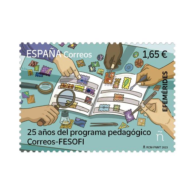 Oferta de Sello 25 años del programa pedagógico Correos-FESOFI | Pack de 5 por 8,25€ en Correos