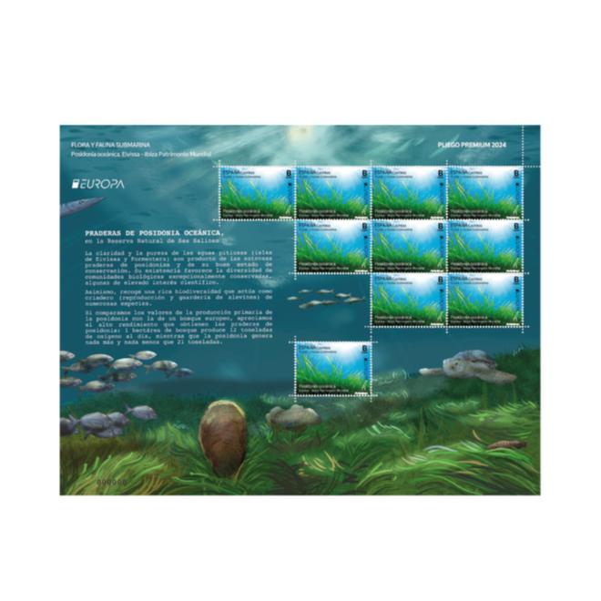 Oferta de Pliego Premium Europa. Flora y fauna submarina. Posidonia oceánica | Pliego de 10 sellos por 17€ en Correos