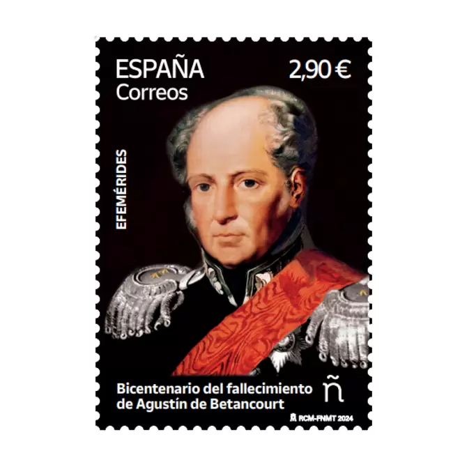 Oferta de Sello Bicentenario del fallecimiento de Agustín de Betancourt | Serie Efemérides por 2,9€ en Correos