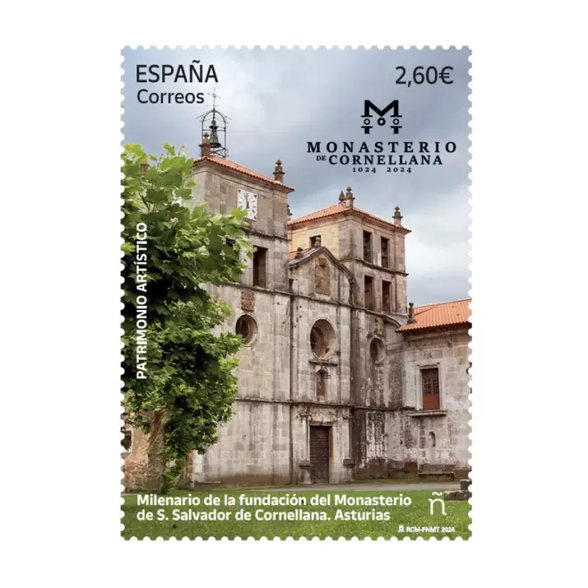 Oferta de Sello Milenario de la fundación del Monasterio de S. Salvador de Cornellana (Asturias) | Serie Patrimonio por 2,6€ en Correos