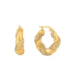 Oferta de Pendientes Dorados Brillos por 26,99€ en Cristian Lay