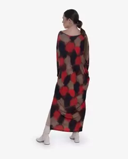 Oferta de VESTIDO ASIMÉTRICO PUNTO ACUARELA ROJO por 129€ en CUPLÉ