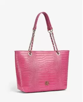 Oferta de BOLSO SHOPPER PIEL EFECTO COCODRILO FUCSIA CUPLÉ por 179€ en CUPLÉ
