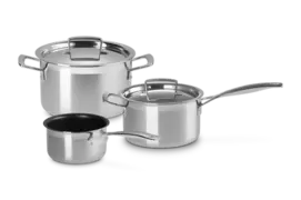 Oferta de Set de 3 piezas de acero inoxidable triple capa Classic por 539€ en Le Creuset