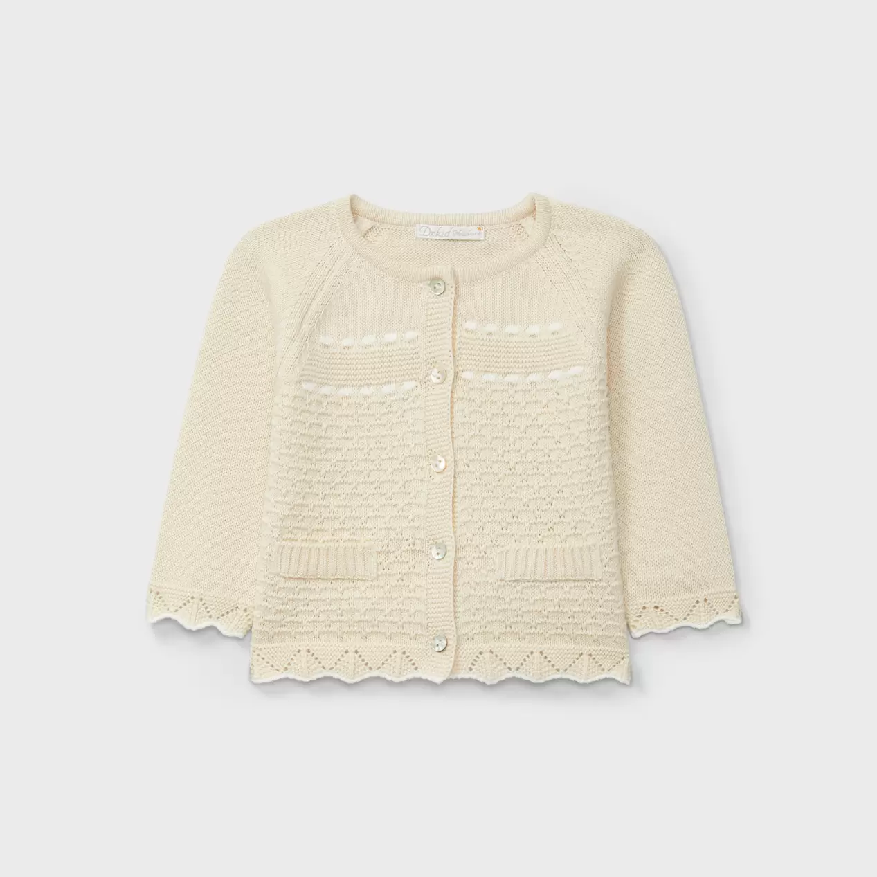 Oferta de Chaqueta tricotosa beige recien nacido por 39,99€ en Charanga