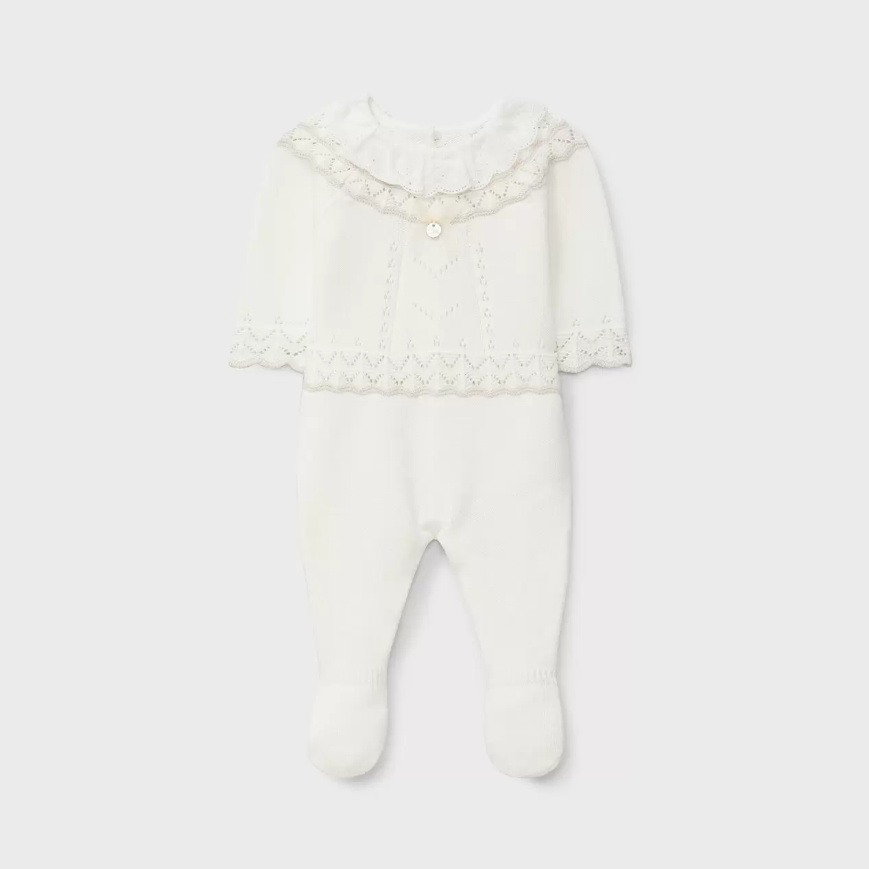 Oferta de Pelele tricotosa crudo recién nacido por 55,99€ en Charanga