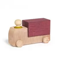 Oferta de Camión madera morado Lubu con figura por 7,98€ en Dideco