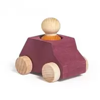 Oferta de Coche madera morado Lubu con figura naranja por 5,48€ en Dideco