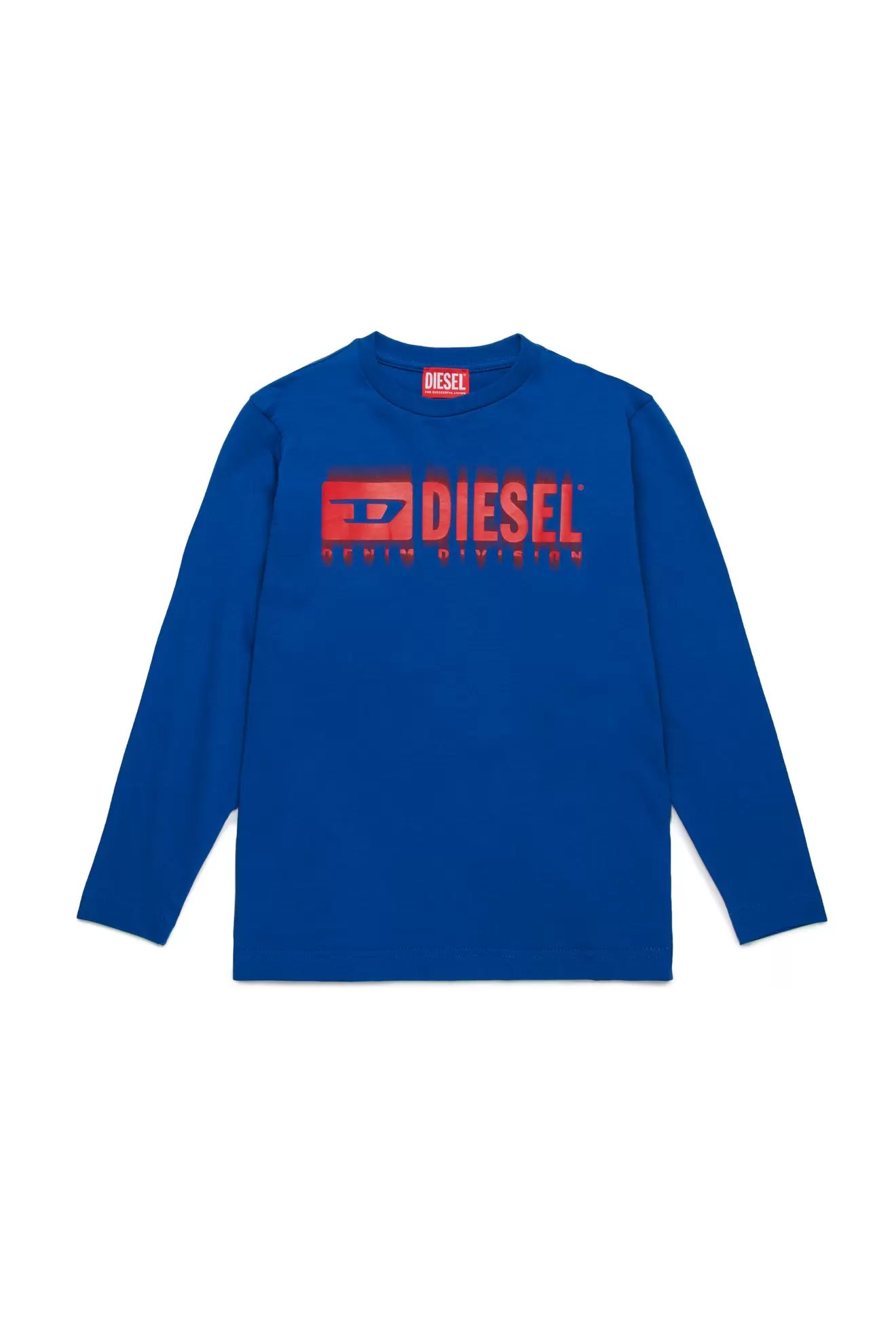 Oferta de Camiseta de manga larga con logotipo manchado por 50€ en Diesel