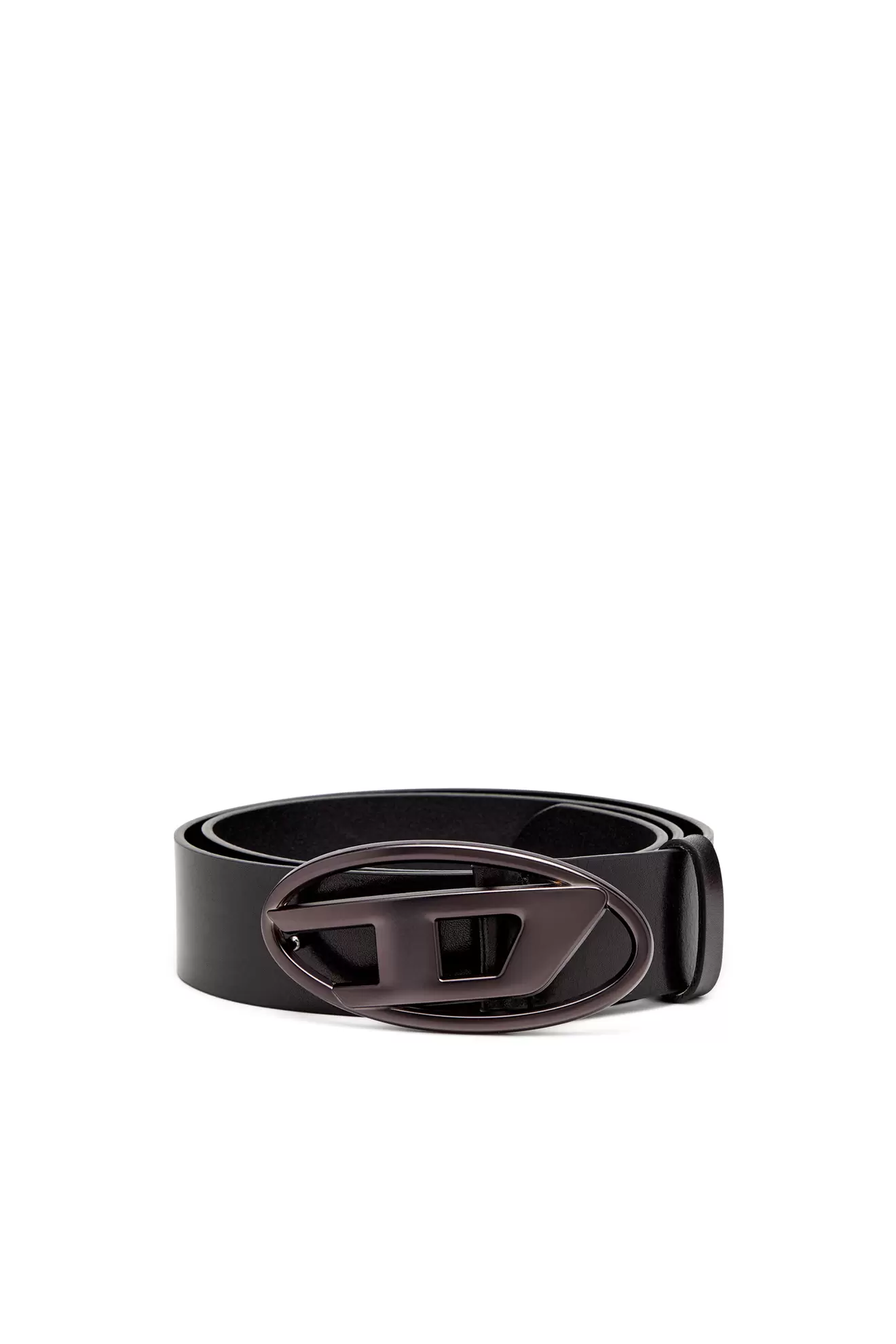 Oferta de Leather belt with metallic Oval D buckle por 140€ en Diesel