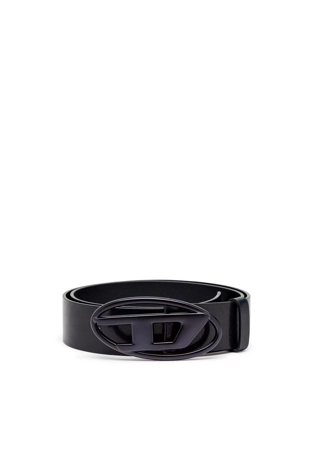 Oferta de Leather belt with metallic Oval D buckle por 140€ en Diesel