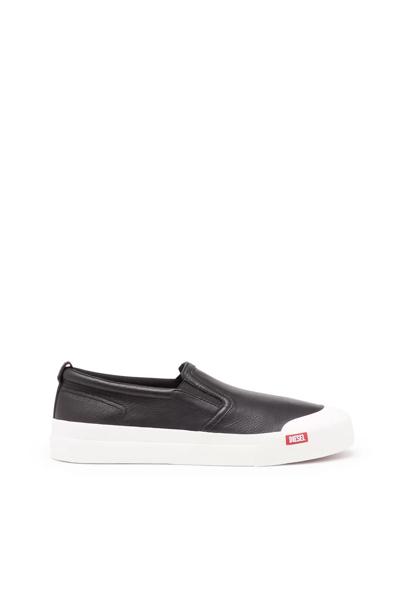 Oferta de S-Athos Slip On-Deportivas sin cordones de cuero liso por 80€ en Diesel