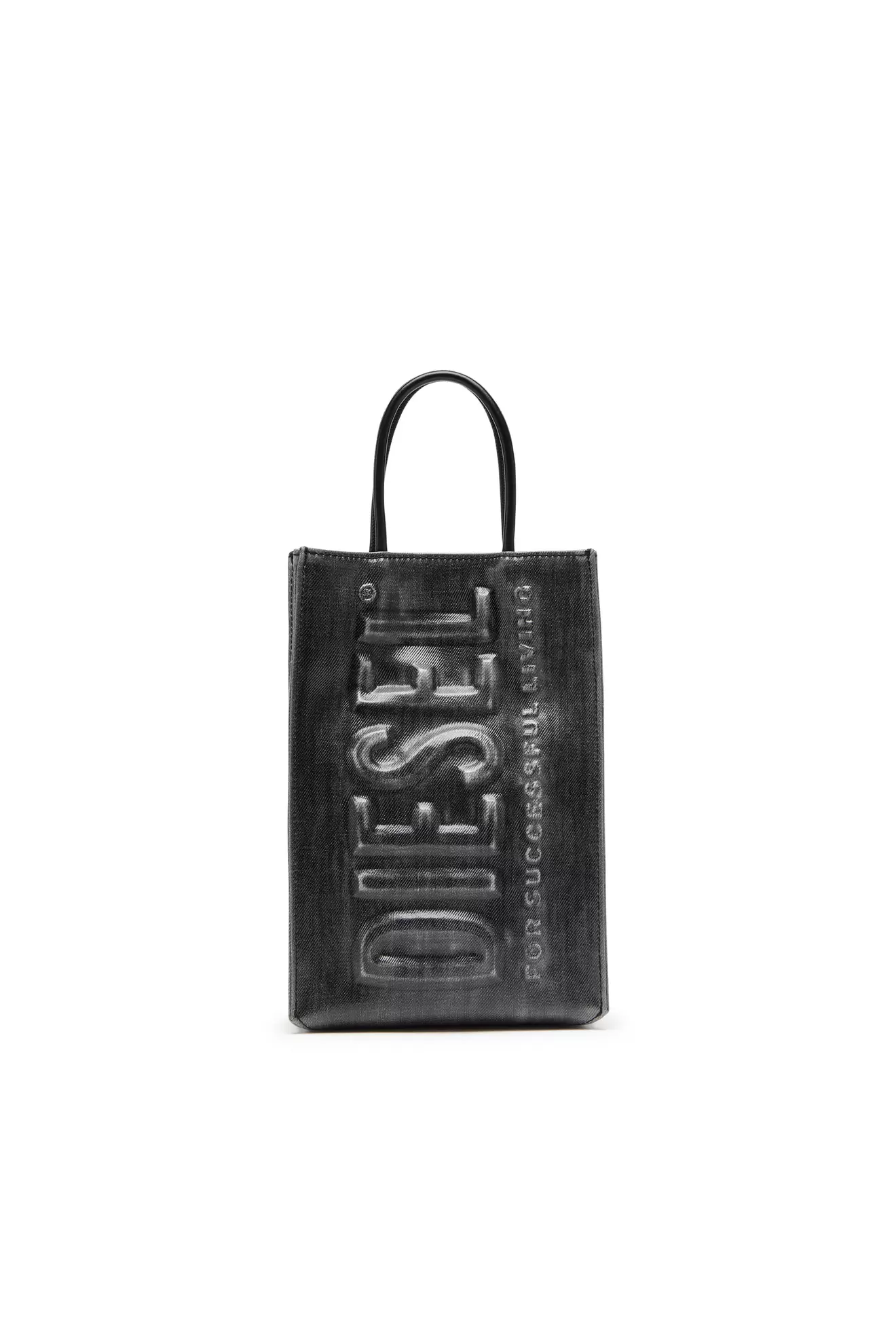 Oferta de Dsl 3D M-Bolso tote de denim recubierto con efecto solarizado por 147€ en Diesel