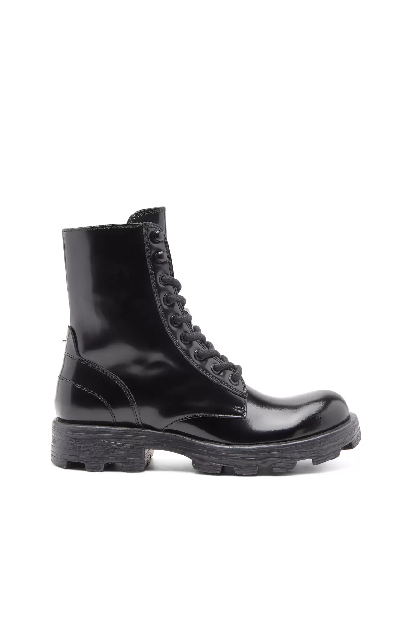 Oferta de D-Hammer-Botas militares de piel brillante por 375€ en Diesel