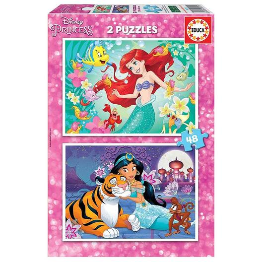 Oferta de Educa Puzzle 2x48 Ariel e Jasmine por 7,17€ en Centroxogo