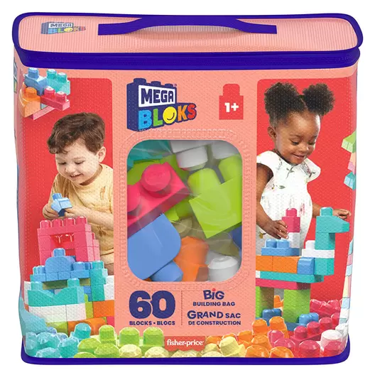 Oferta de MEGA BLOKS Bolsa 60 Pieças Rosa por 15,95€ en Centroxogo