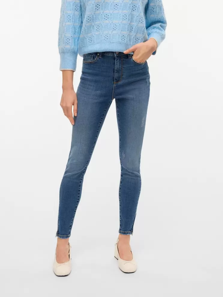 Oferta de VMBE Tiro alto Corte skinny Vaqueros por 35€ en Vero Moda