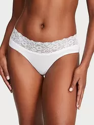 Oferta de Braguitas hipster de algodón con cintura de encaje por 5,68€ en Victoria's Secret