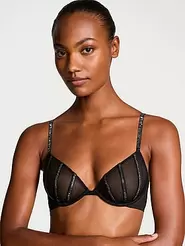 Oferta de Sujetador media copa de corte bajo sin forro con transparencias brillantes por 38,99€ en Victoria's Secret