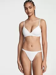 Oferta de Braguitas de bikini de tiras de algodón elástico por 6,99€ en Victoria's Secret