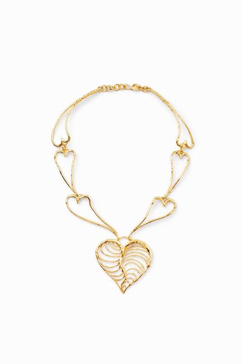 Oferta de New collection Collar corazones baño oro Zalio por 99,95€ en Desigual