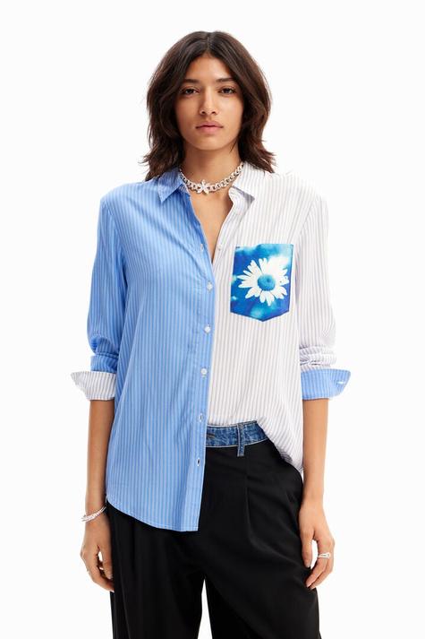 Oferta de Special Prices Camisa patch rayas flor por 55,96€ en Desigual
