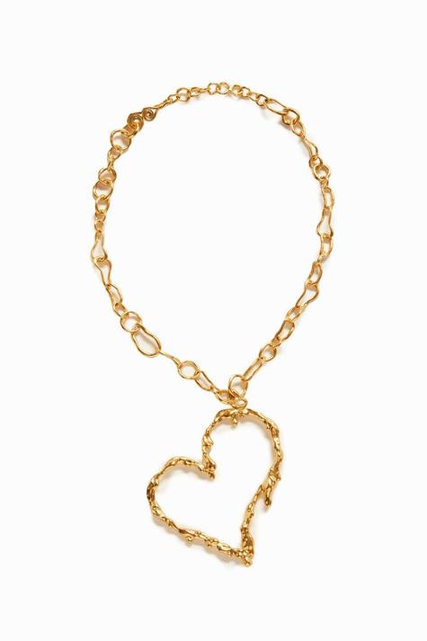 Oferta de New collection Collar corazón baño oro Zalio por 99,95€ en Desigual