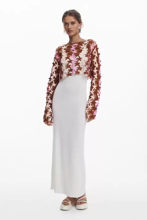 Oferta de Vestido 2en1 crochet por 129€ en Desigual