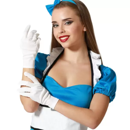 Oferta de Guantes Blancos Cortos Adulto por 1,95€ en Disfraces Merlín