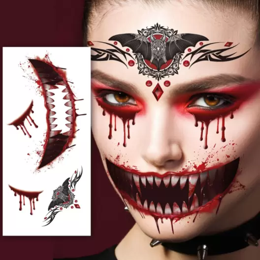 Oferta de Tattoo de Cara Vampiro por 2,95€ en Disfraces Merlín