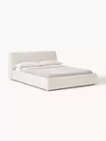 Oferta de Cama tapizada en tejido bouclé con espacio de almacenaje Cloud por 1099€ en Westwing