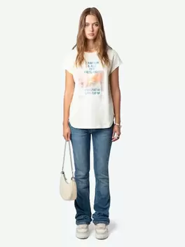 Oferta de Camiseta Woop con Estampado Fotográfico por 92€ en Zadig & Voltaire