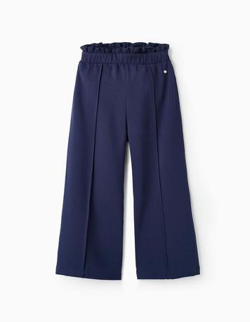 Oferta de Pantalones de Punto Roma para Niña 'Wide Leg', Azul Oscuro por 25,99€ en Zippy