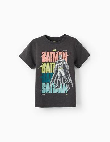 Oferta de Camiseta de Manga Corta para Niño 'Batman', Gris Oscuro por 11,99€ en Zippy