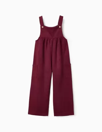 Oferta de Peto Ancho de Terciopelo para Niña, Borgoña por 27,99€ en Zippy