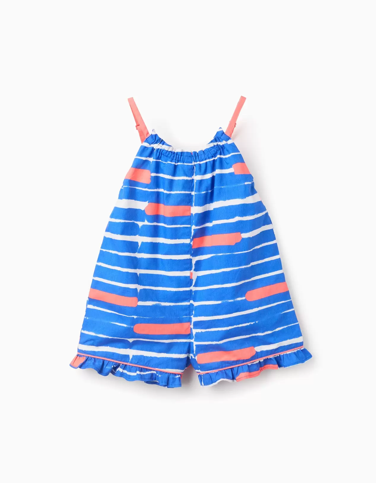 Oferta de Cotton Jumpsuit with Motif for Baby Girls 'You&Me', Blue/Coral por 19,99€ en Zippy