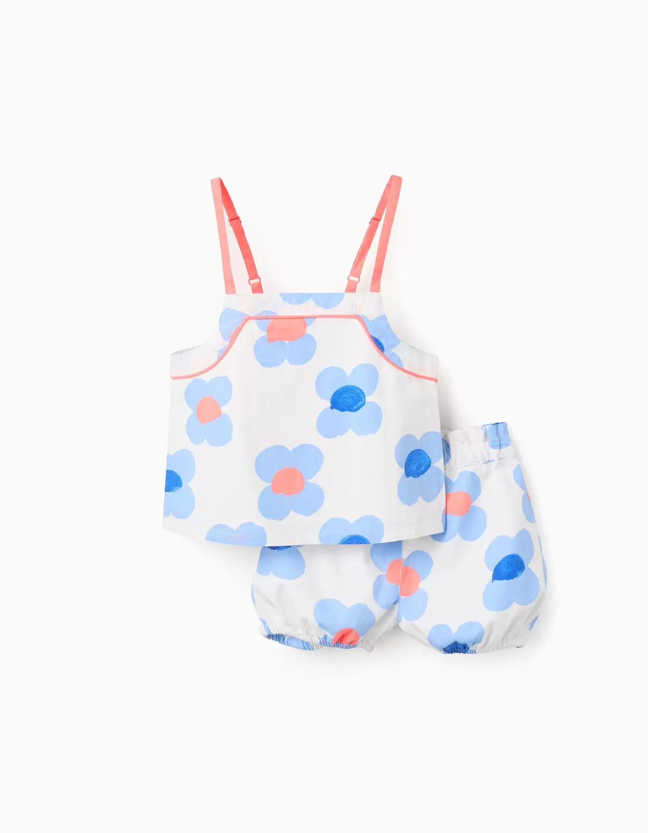 Oferta de Top and Floral Shorts for Baby Girls 'You&Me', White/Blue/Multicolour por 22,99€ en Zippy
