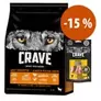 Oferta de Crave Adult 2,8 kg + 8 x 50 g Maxi High Protein Rolls: ¡15 % de descuento! por 43,69€ en Zooplus