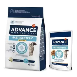Oferta de Advance Veterinary Diets Gastro Sensitive 7,5 kg + 12 x 85 g sobres ¡gratis! por 63,99€ en Zooplus