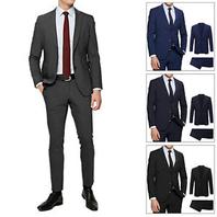 Oferta de Abito Uomo Blu Nero Elegante Slim Fit Vestito cerimonia Sartoriale Casual VEQUE por 79,99€ en eBay