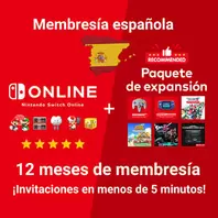 Oferta de Nintendo Switch Online + Paquete de expansión • Membresía española! 12 meses por 18,95€ en eBay