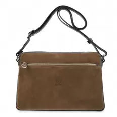 Oferta de Bolso Bandolera mujer en piel vacuno color castaño/ marrón -Natural por 139€ en El Potro