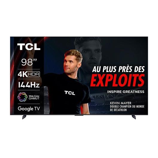 Oferta de Televisor TCL 98" UHD 4K 144Hz Google TV 98P743 por 1869,96€ en Electro Depot