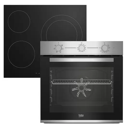 Oferta de Conjunto placa vitrocerámica 3 zonas + horno multifunción BEKO BBSE12120XD por 318,95€ en Electro Depot