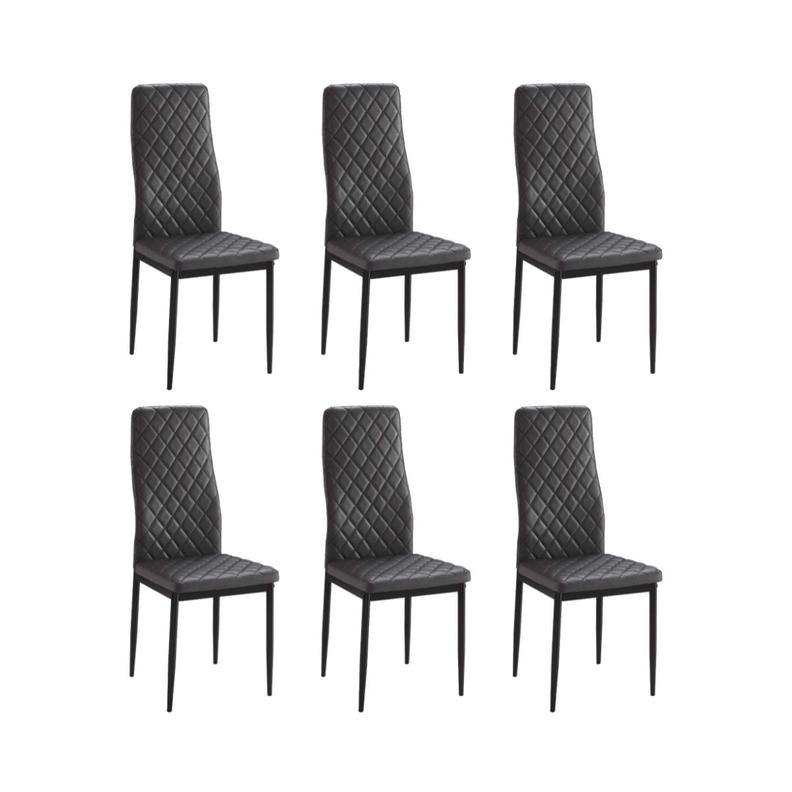 Oferta de Pack de 6 sillas Mármol gris 96x40,5x49 cm por 125€ en Embargos a lo bestia