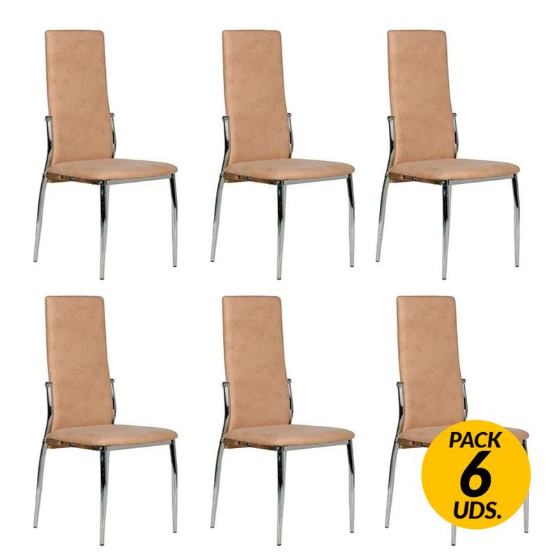 Oferta de Pack de 6 sillas de comedor Sakura 110x43x53 cm por 189€ en Embargos a lo bestia