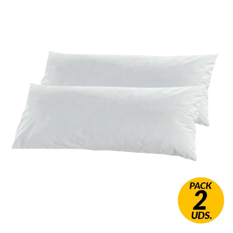 Oferta de Pack de 2 almohadas Noah fibra tacto seda antialérgicas 70 cm por 7,99€ en Embargos a lo bestia
