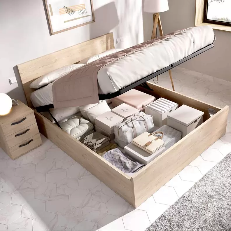 Oferta de Cama canapé Vasa natural 92,4x157,2x198 cm por 420€ en Embargos a lo bestia