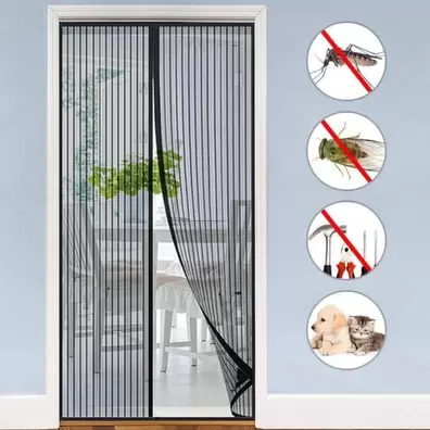 Oferta de Mosquitera para puertas con imanes 220 x 100 cm por 3,99€ en Embargos a lo bestia